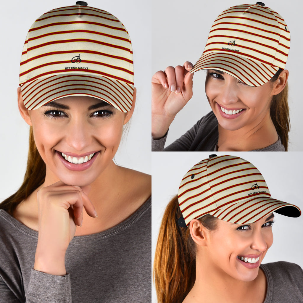 Red White Stripe Cap