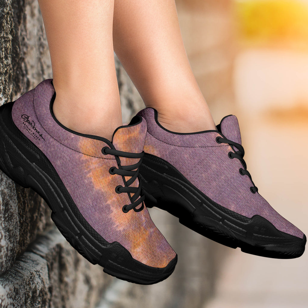 Purple Sunset Tie Dye Athletic Sneakers