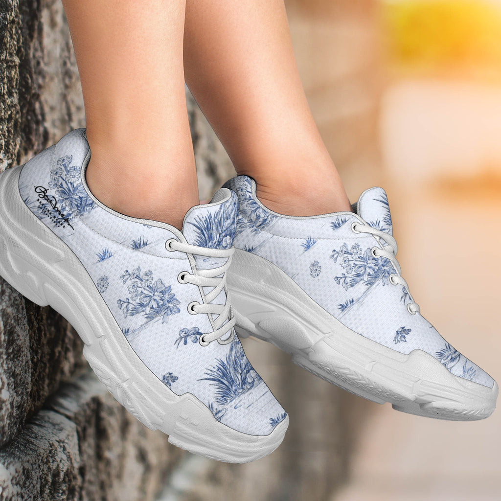 Toiles de Jouy Harmony Blue Athletic Sneakers