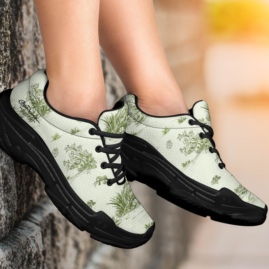 Toiles de Jouy tree Hugging Forest Green Athletic Sneakers