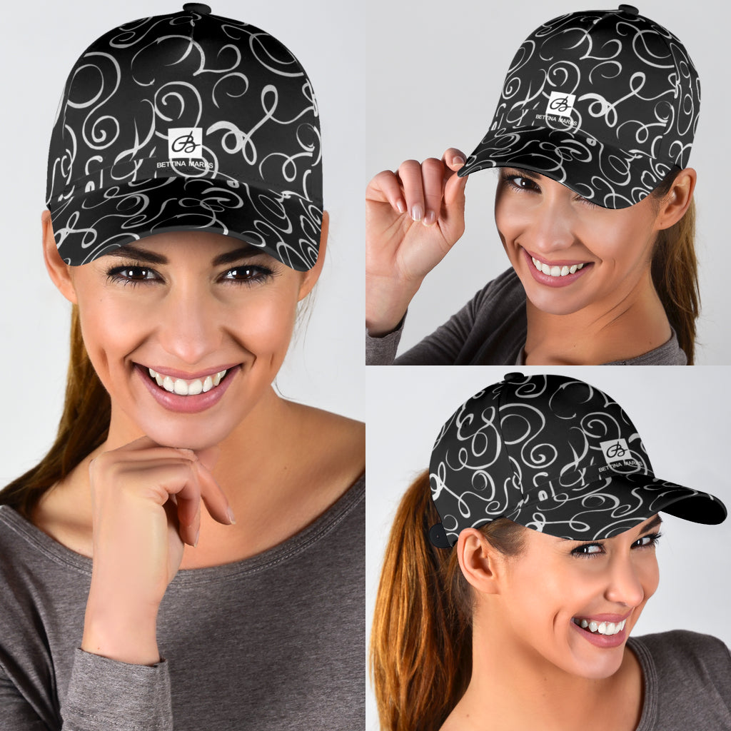 B&W Squiggles Cap