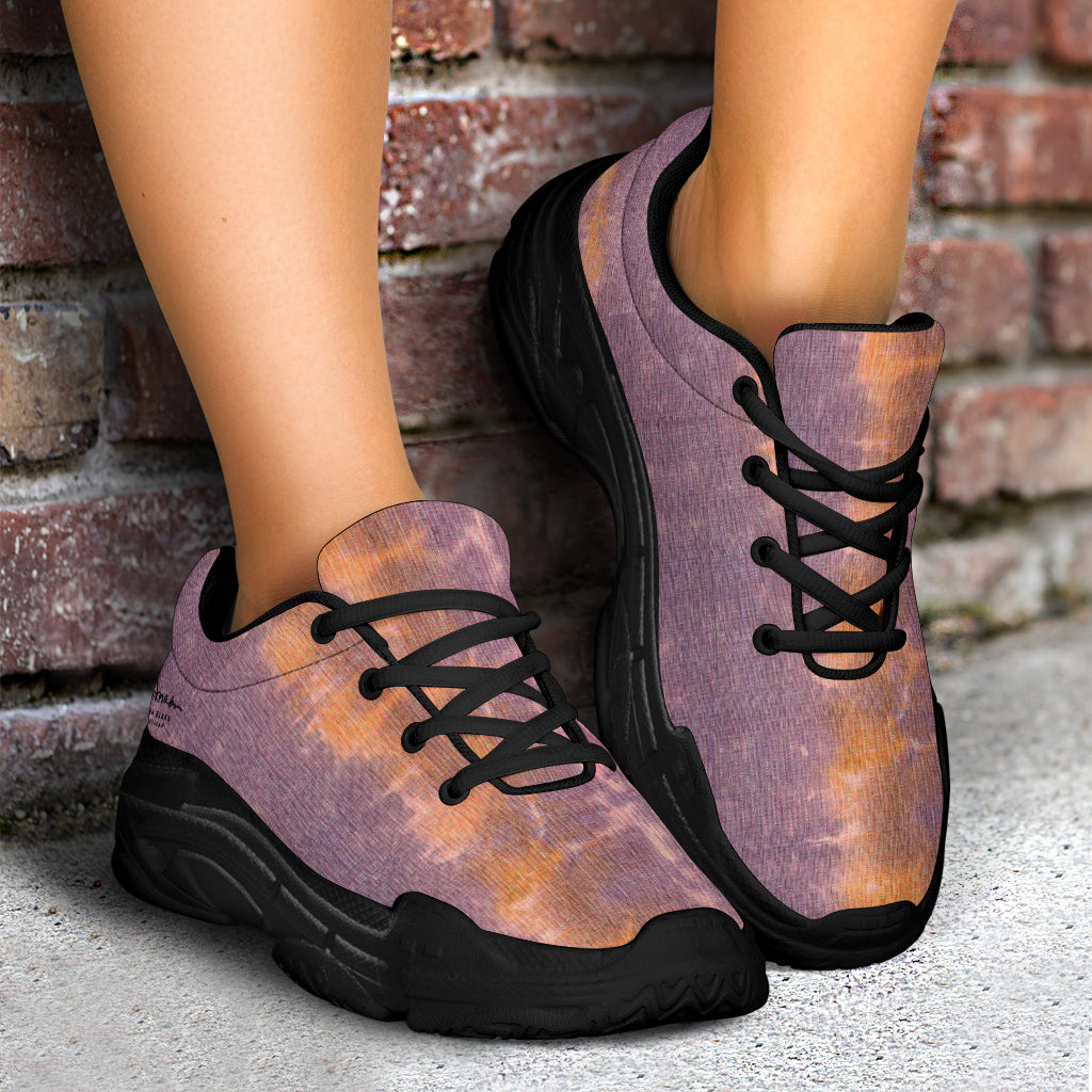 Purple Sunset Tie Dye Athletic Sneakers