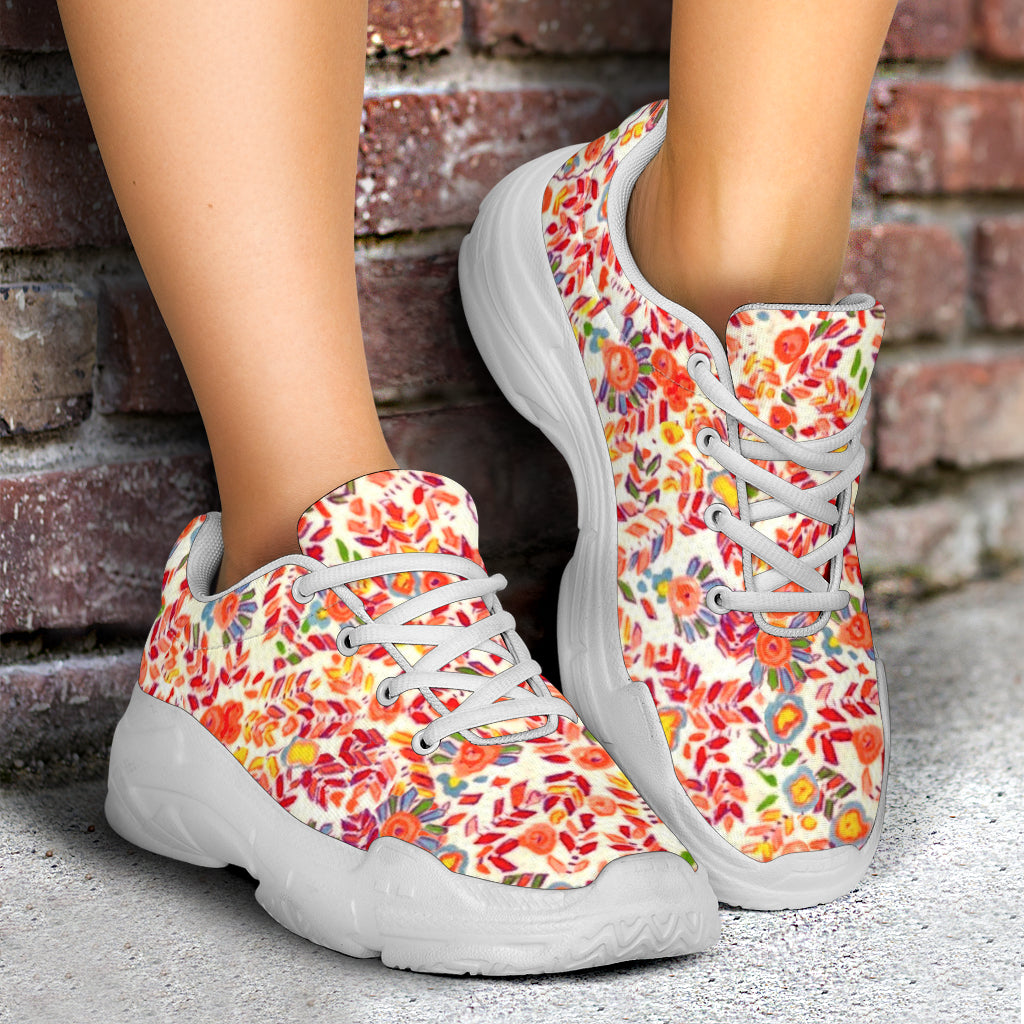 Retro Paisley Athletic Sneakers
