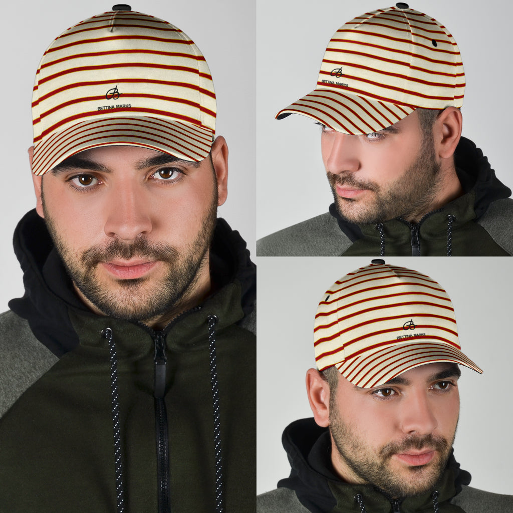 Red White Stripe Cap