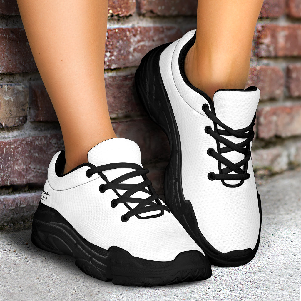 White Signature Athletic Sneakers