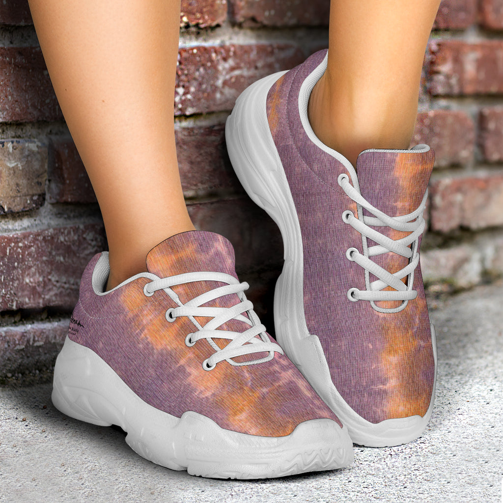 Purple Sunset Tie Dye Athletic Sneakers