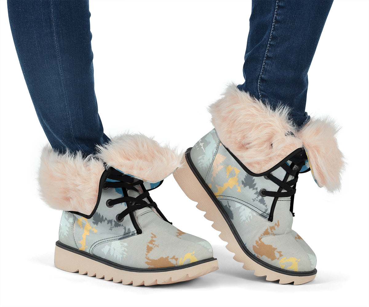 Abstract Forest Polar Boots