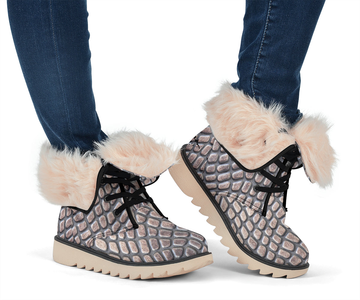 Croc Print Polar Boots