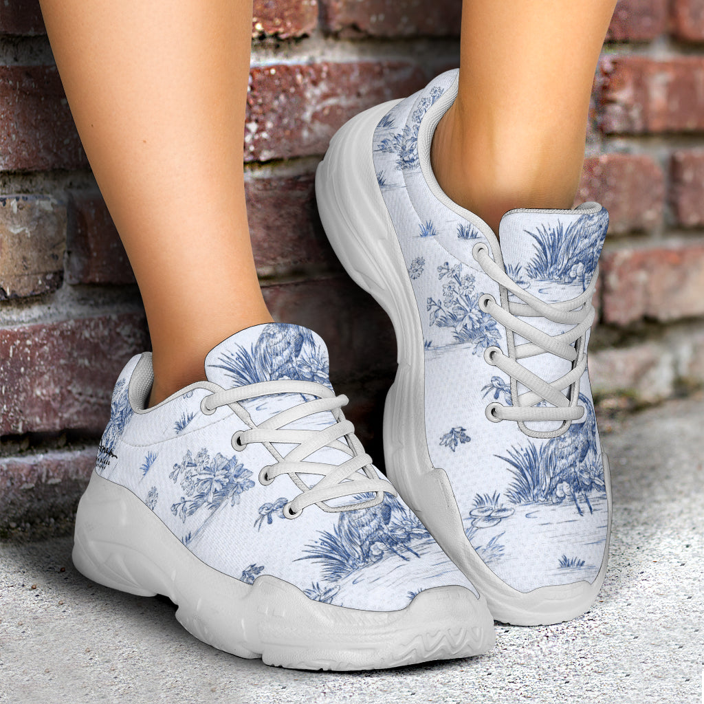 Toiles de Jouy Harmony Blue Athletic Sneakers