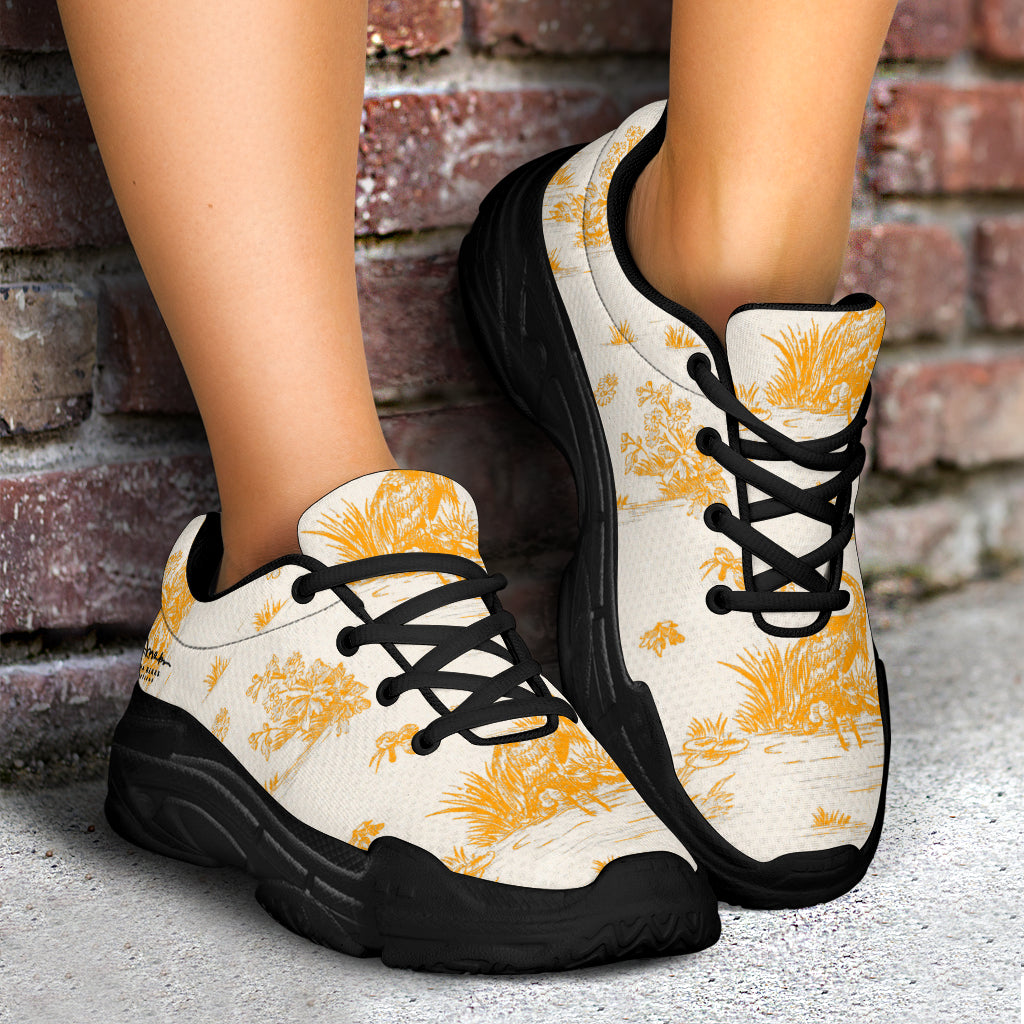 Toiles de Jouy Sacral Orange Athletic Sneakers