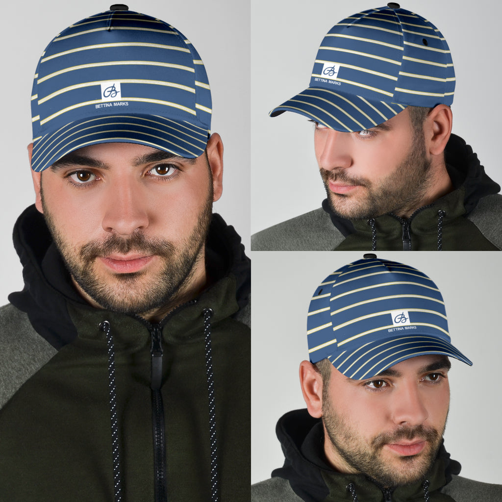 Blue Yellow White Stripe Cap