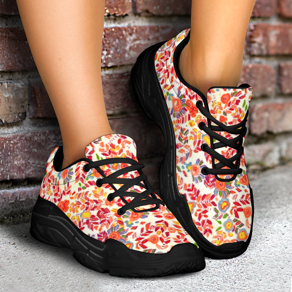 Retro Paisley Athletic Sneakers