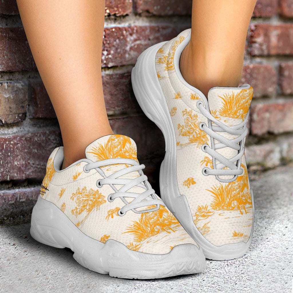 Toiles de Jouy Sacral Orange Athletic Sneakers