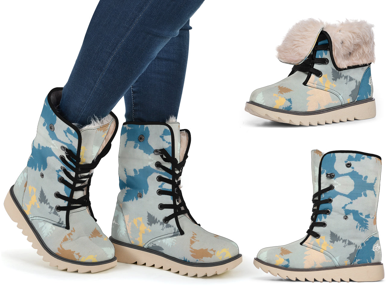 Abstract Forest Polar Boots