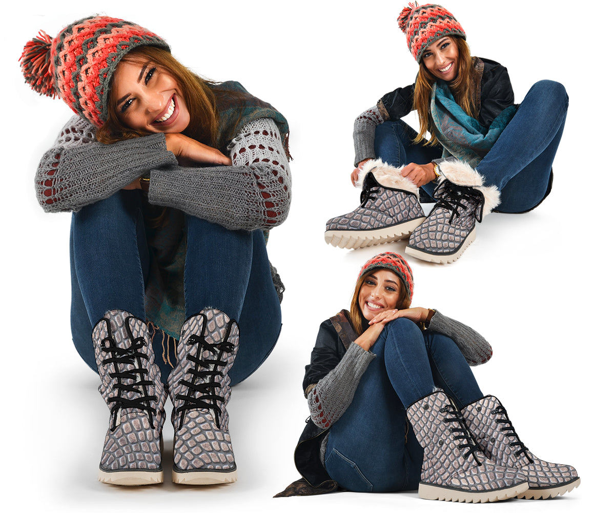 Croc Print Polar Boots