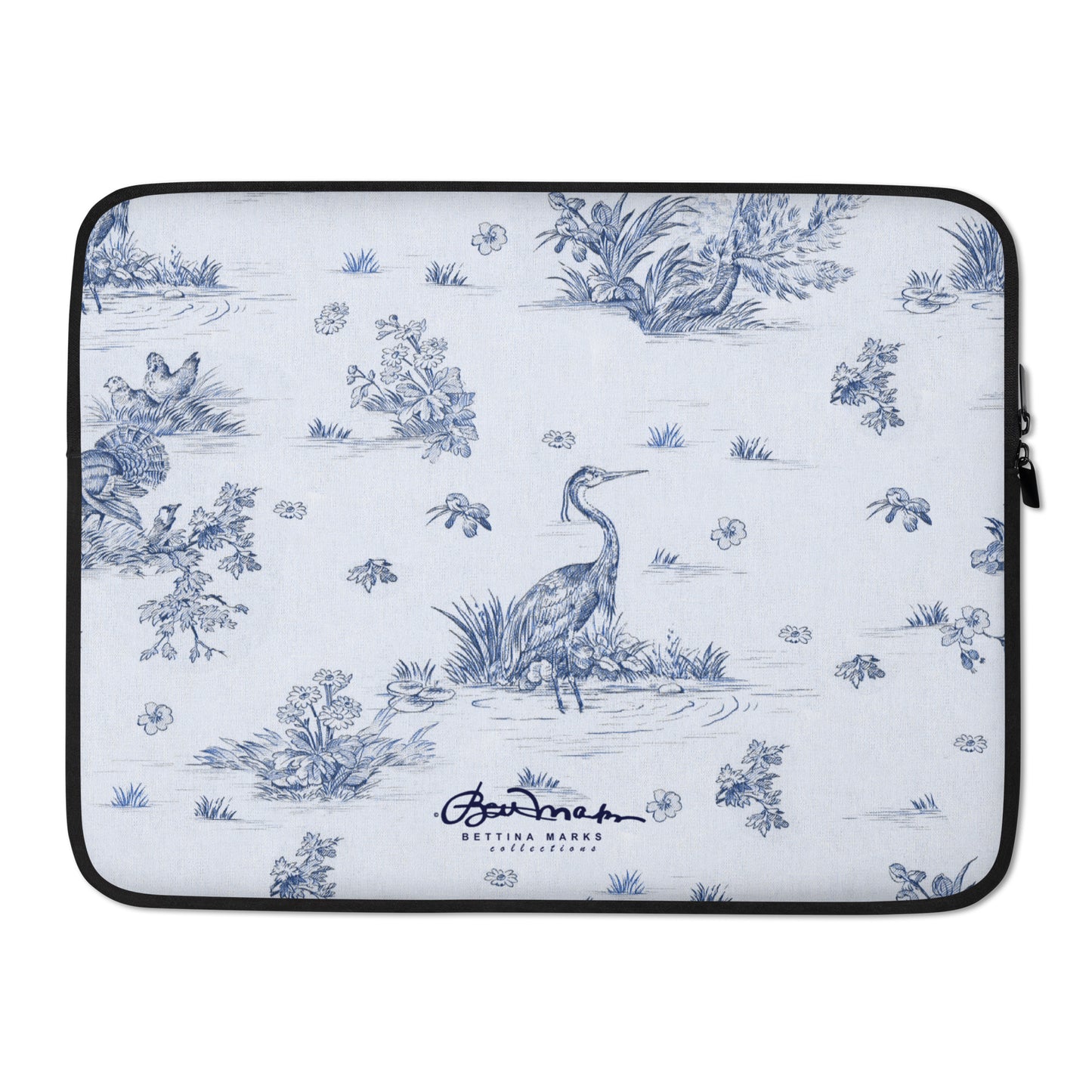 Toiles de Jouy Harmony Blue Laptop Sleeve