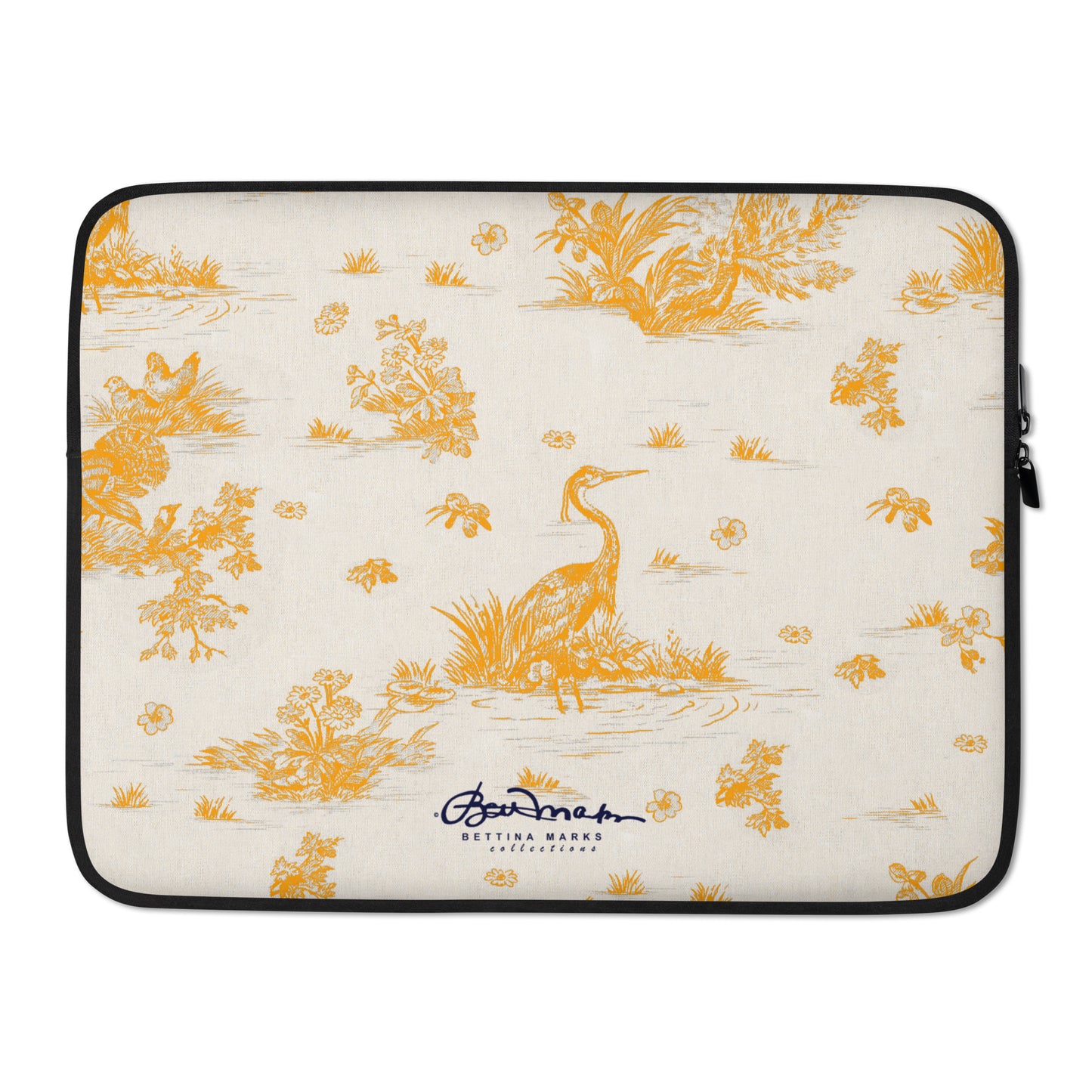Toiles de Jouy Sacral Orange Laptop Sleeve