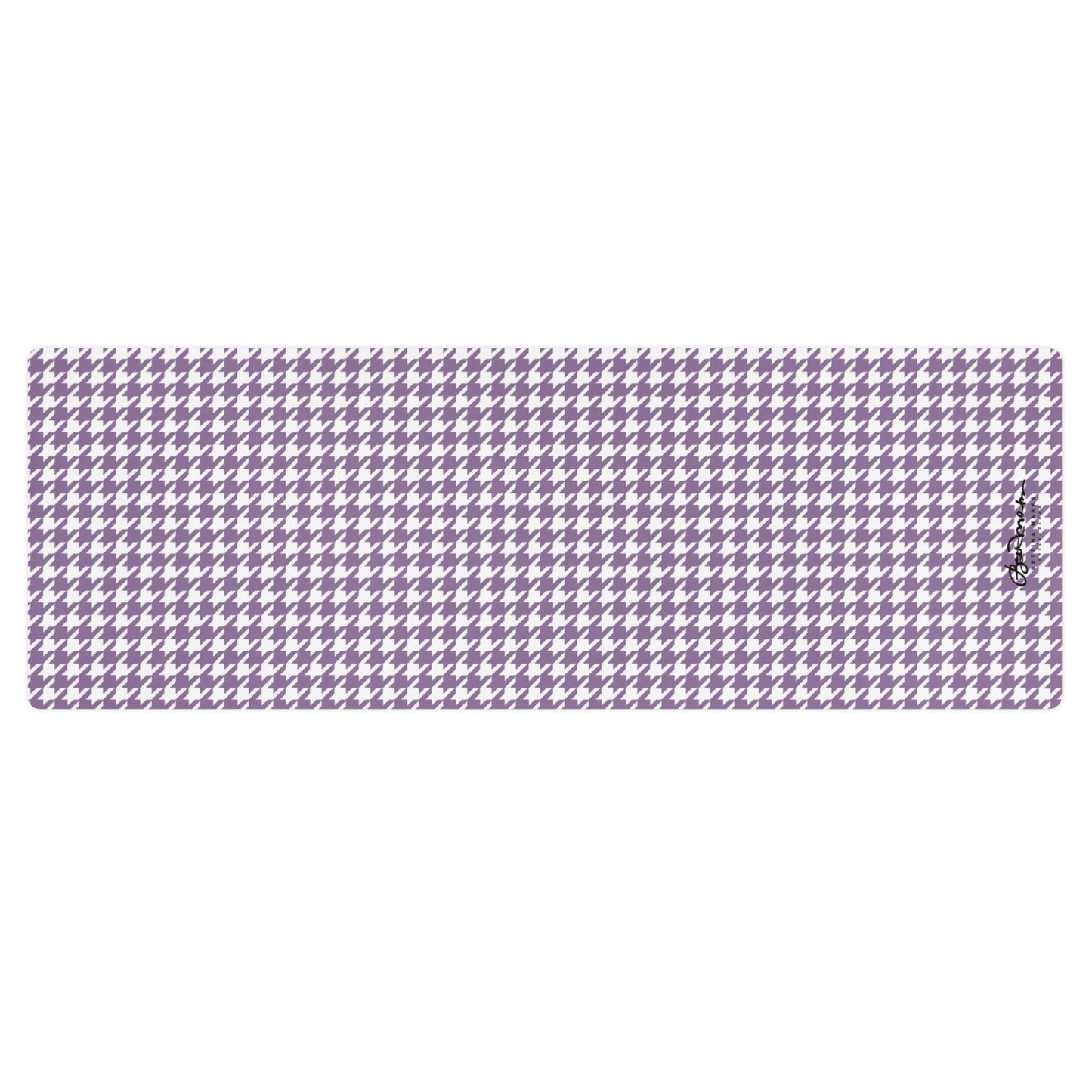 Lilac Houndstooth Yoga Mat
