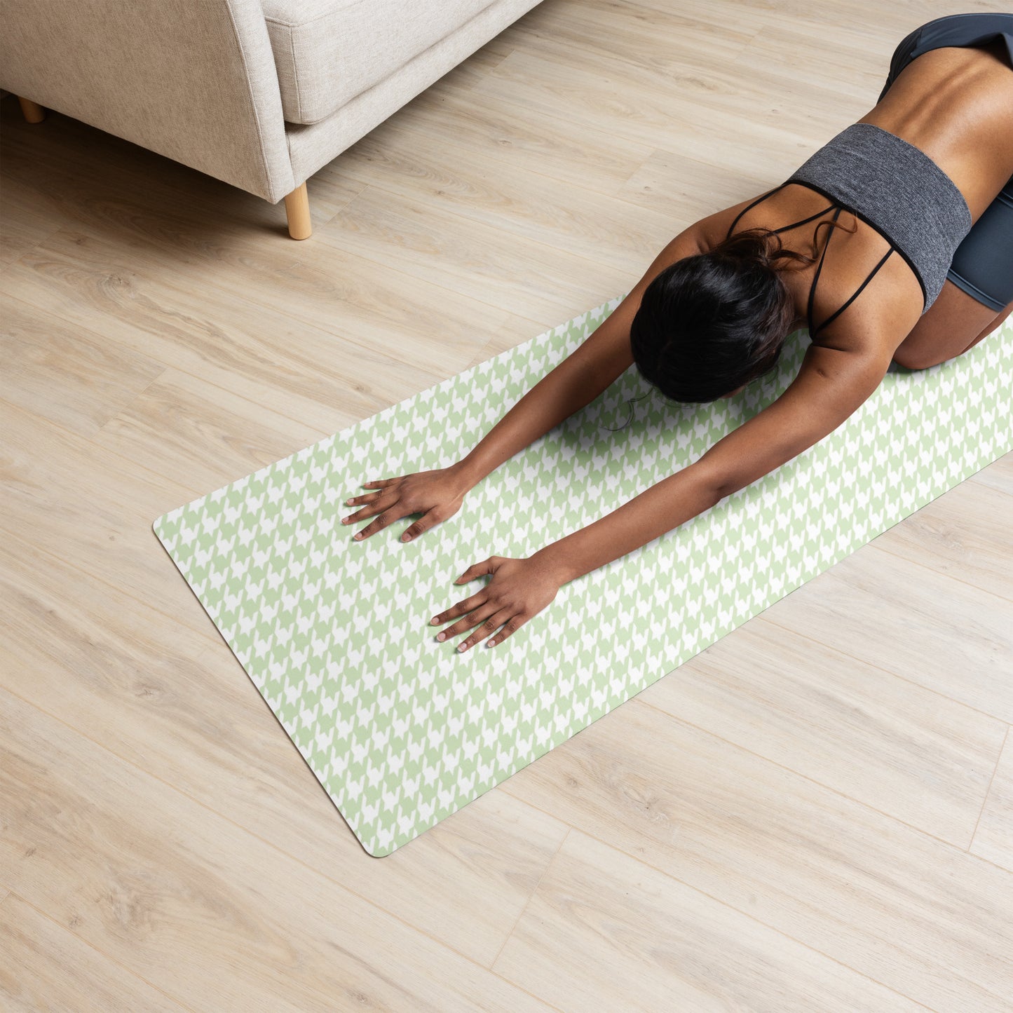 Butterfly Houndstooth Yoga mat