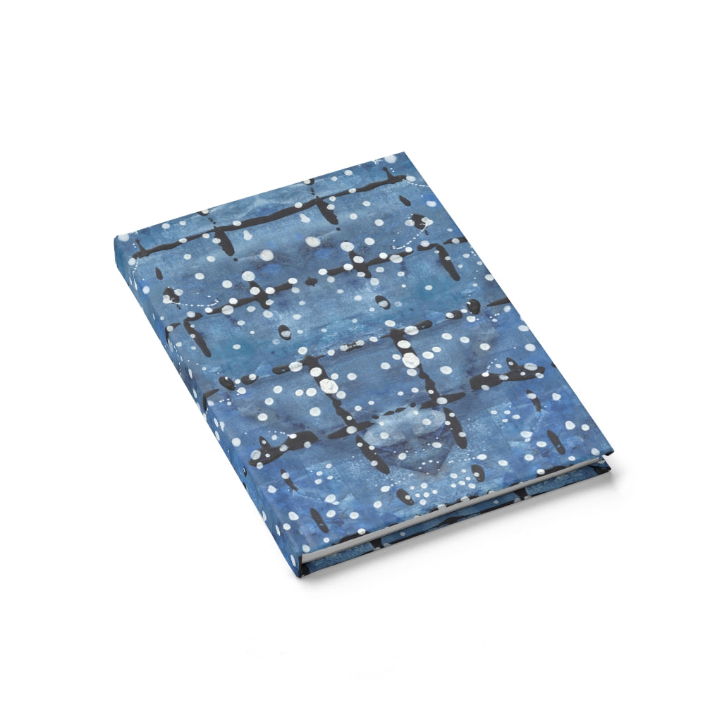 Blu&White Dotted Plaid Journal
