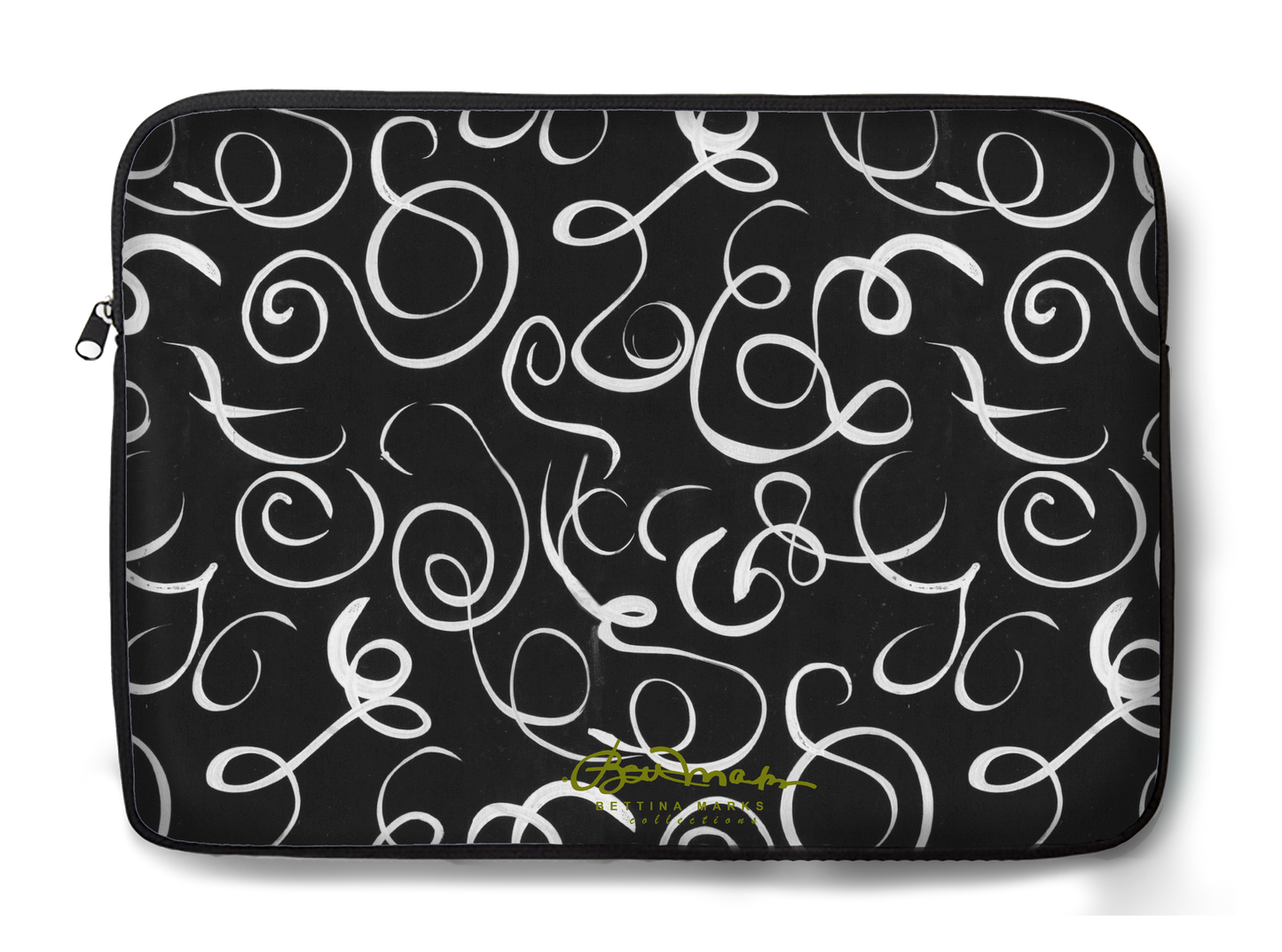 B&W Squiggles Laptop Sleeve