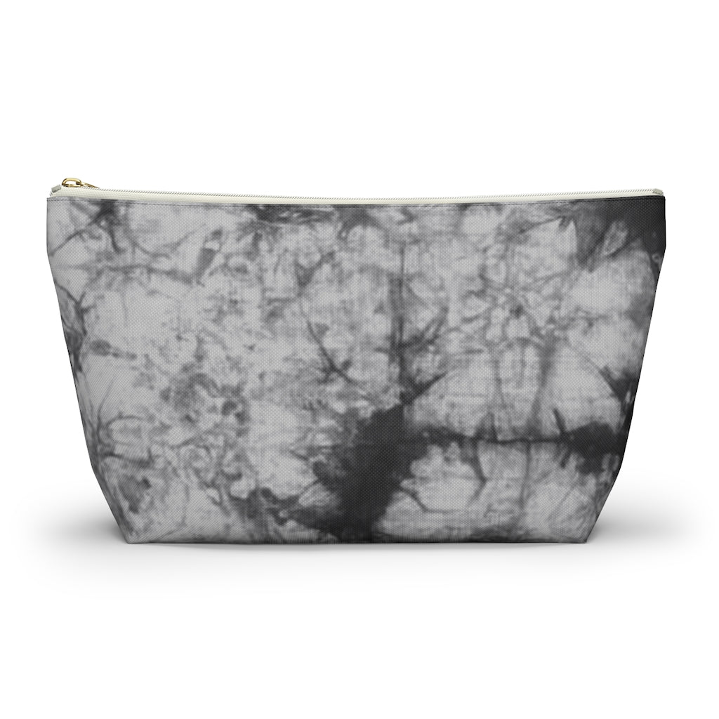 Grey Tie Dye Accessory Pouch w T-bottom