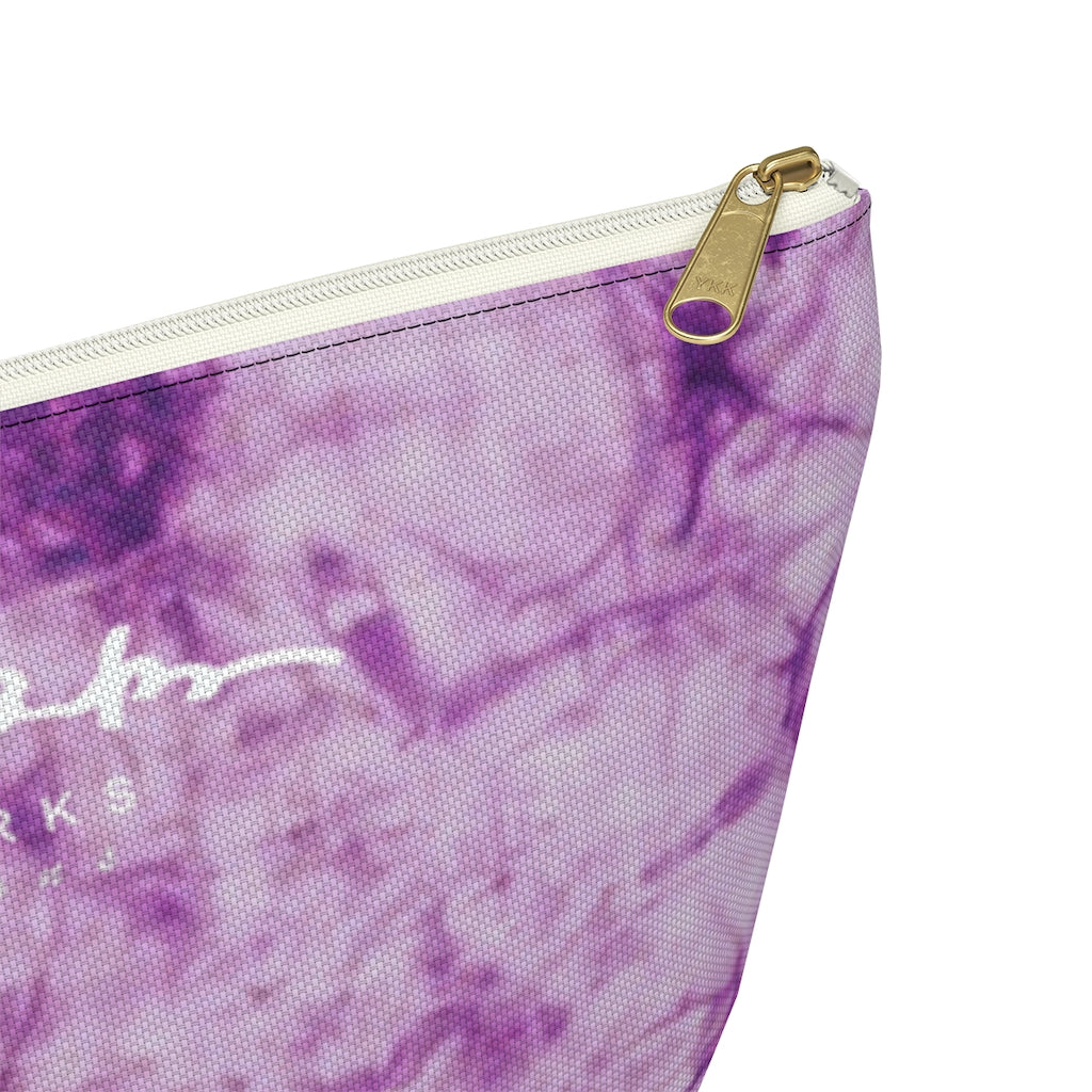 Purple Tie Dye Accessory Pouch w T-bottom