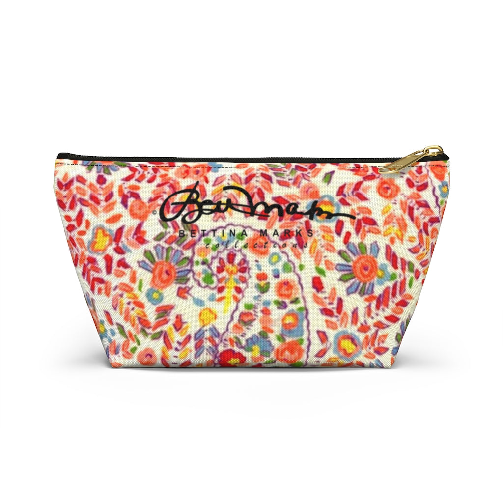Retro Paisley Accessory Pouch w T-bottom