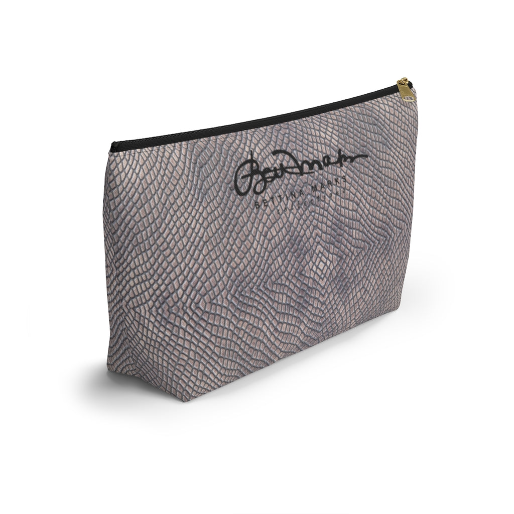 Croc Print Accessory Pouch w T-bottom