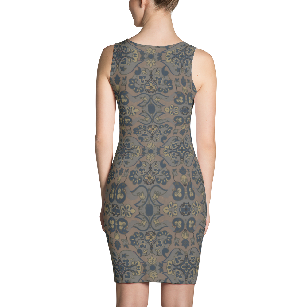Not Quite Paisley Fitted Dress