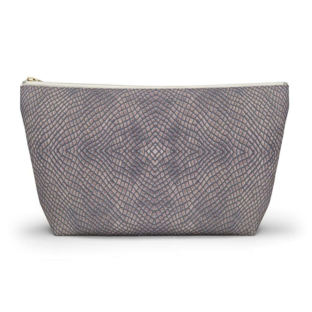 Croc Print Accessory Pouch w T-bottom