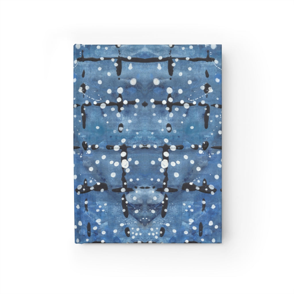 Blu&White Dotted Plaid Journal