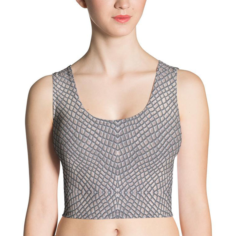 Croc Print Crop Top