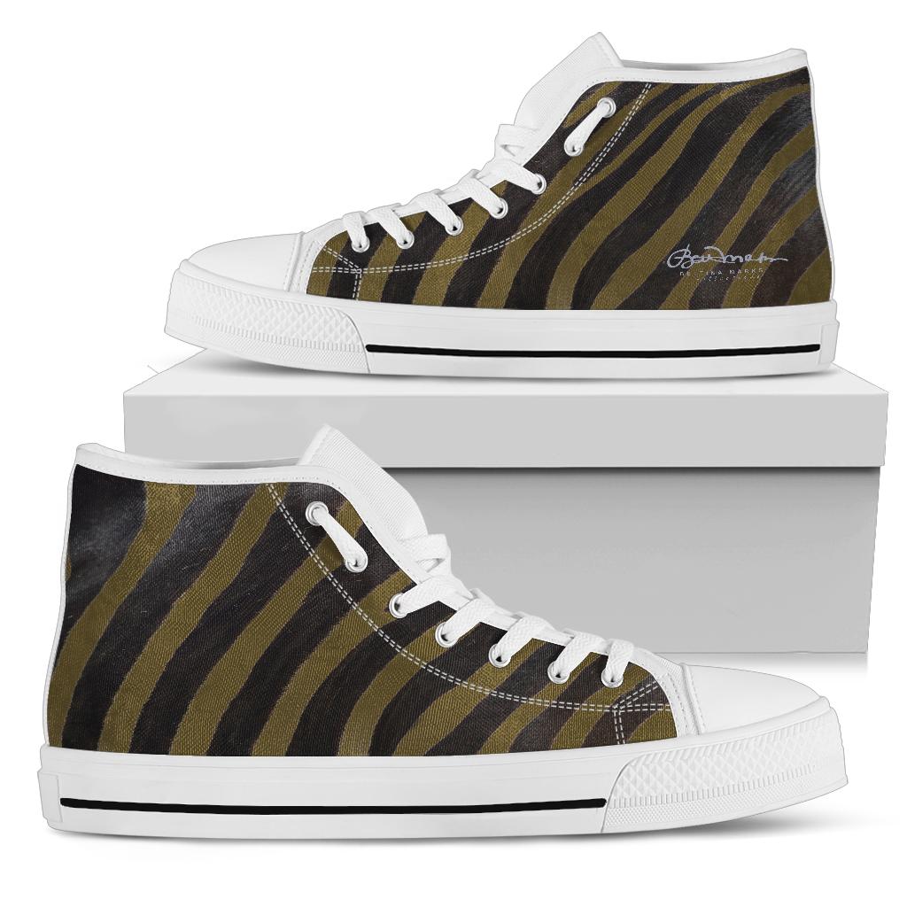 Olive Zebra High Top Sneakers
