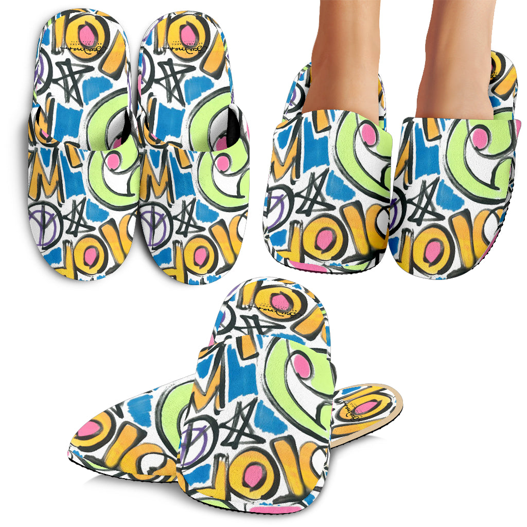 Stop War Now Graffiti Slipper