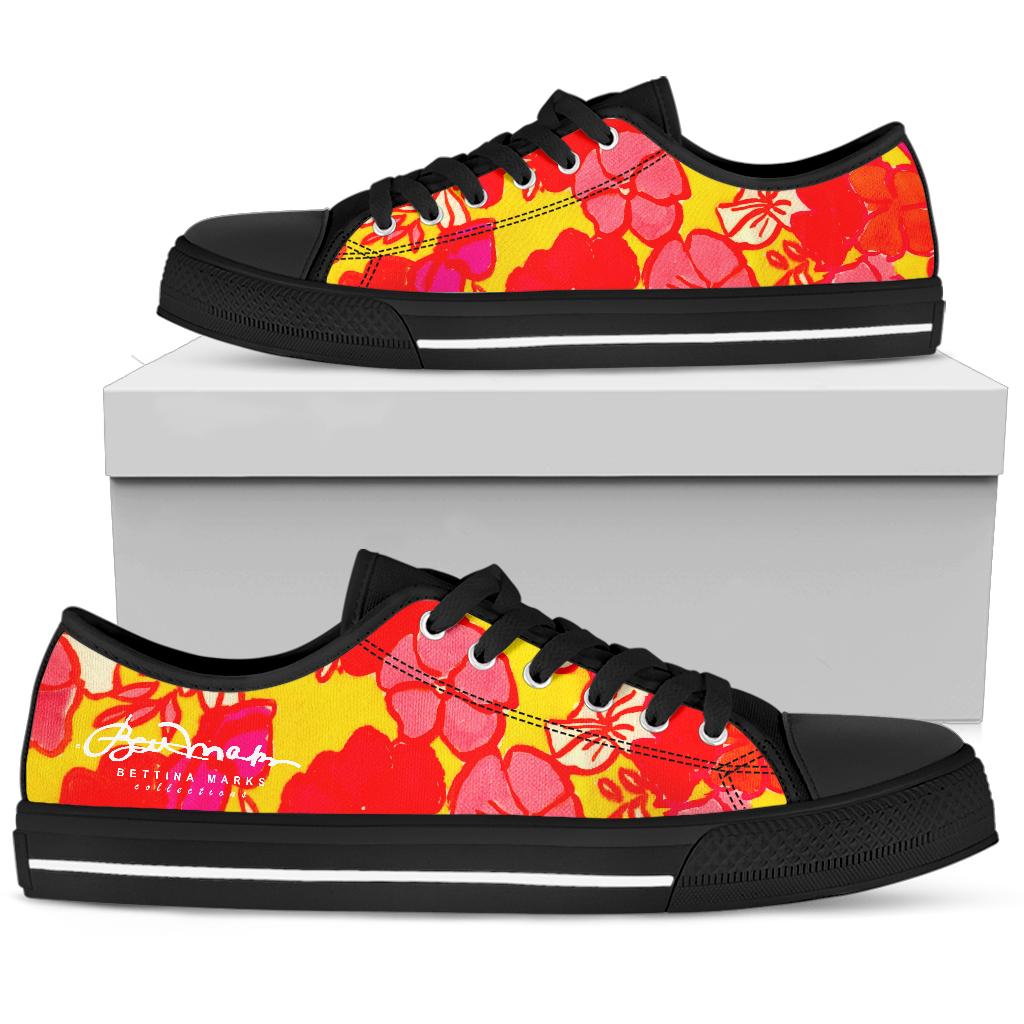 Sixties Floral Low Top Sneakers