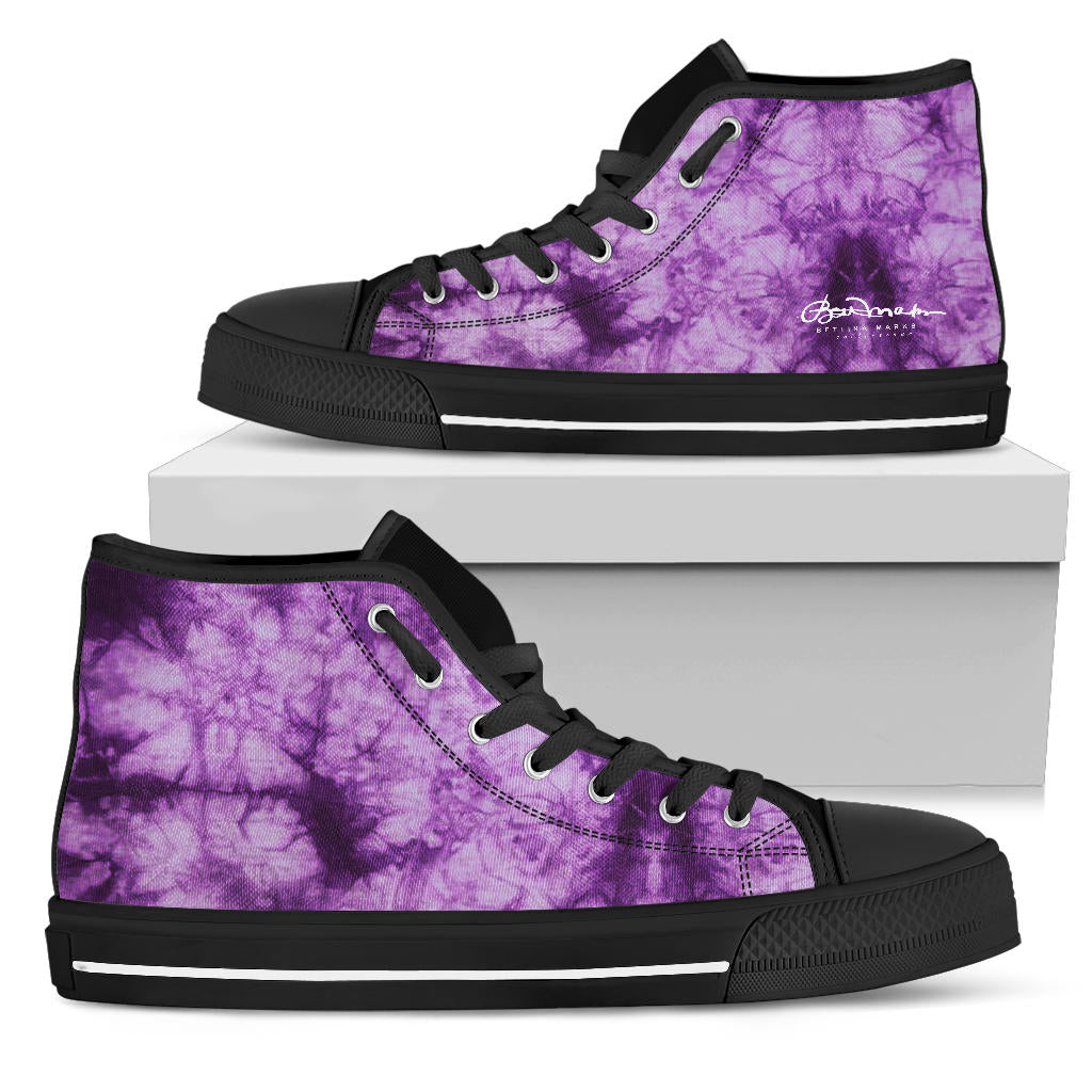 Purple Tie Dye High Top Sneakers