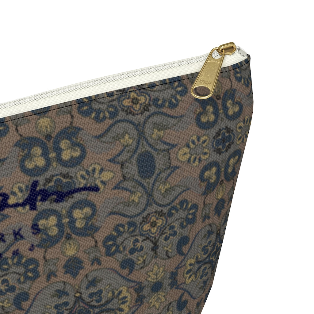 Not Quite Paisley On Light Brown Accessory Pouch w T-bottom