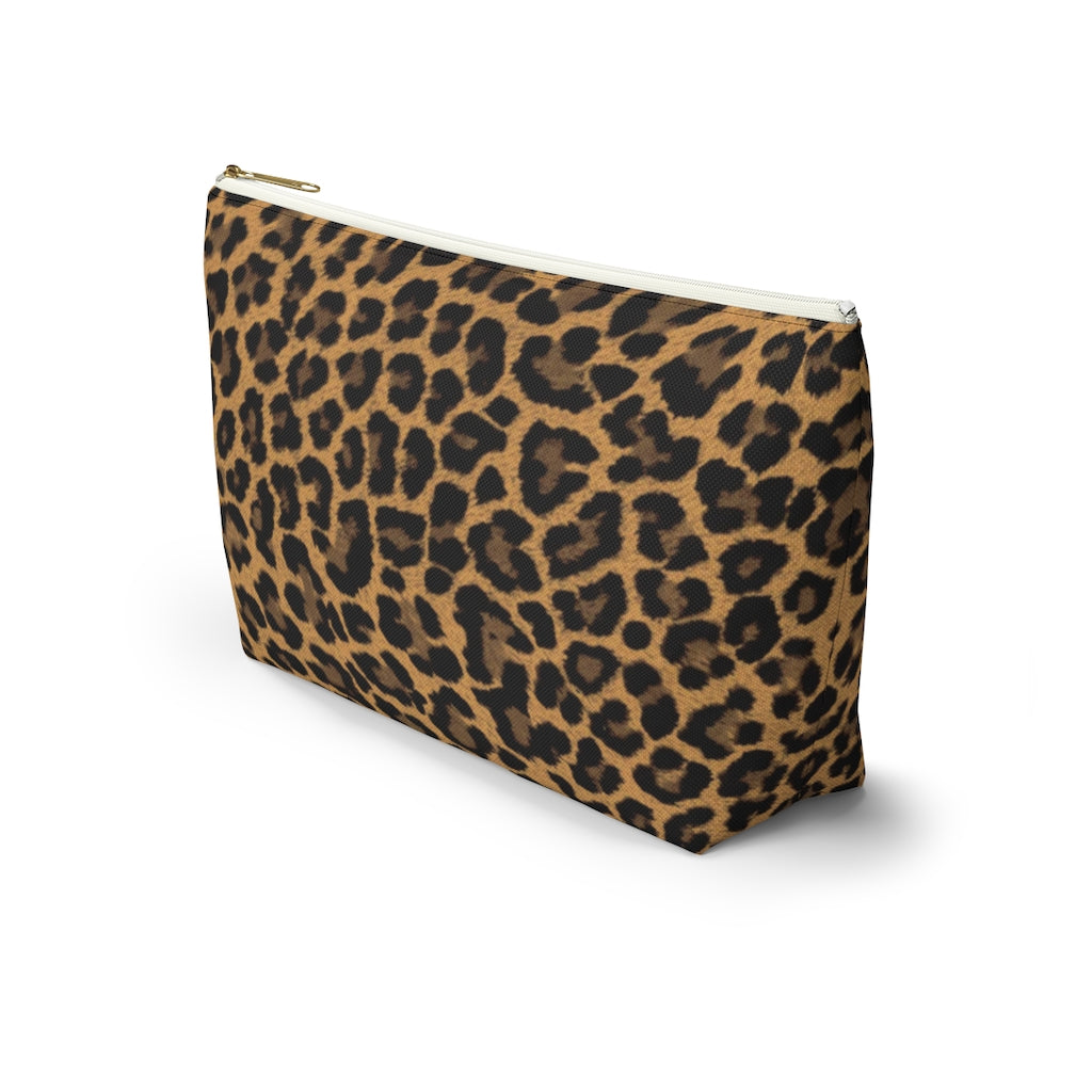 Leopard Accessory Pouch w T-bottom