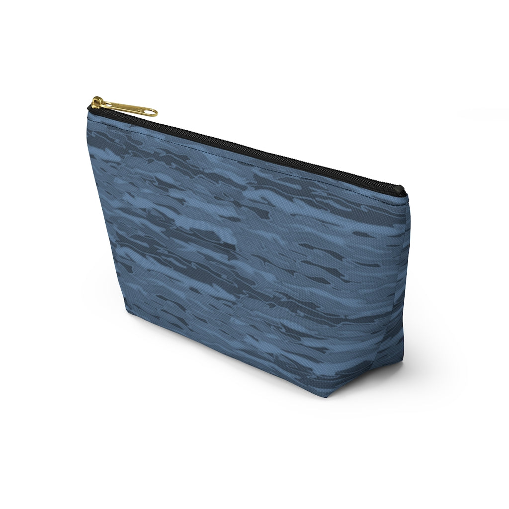 Steel Blue Camouflage Lava Accessory Pouch w T-bottom