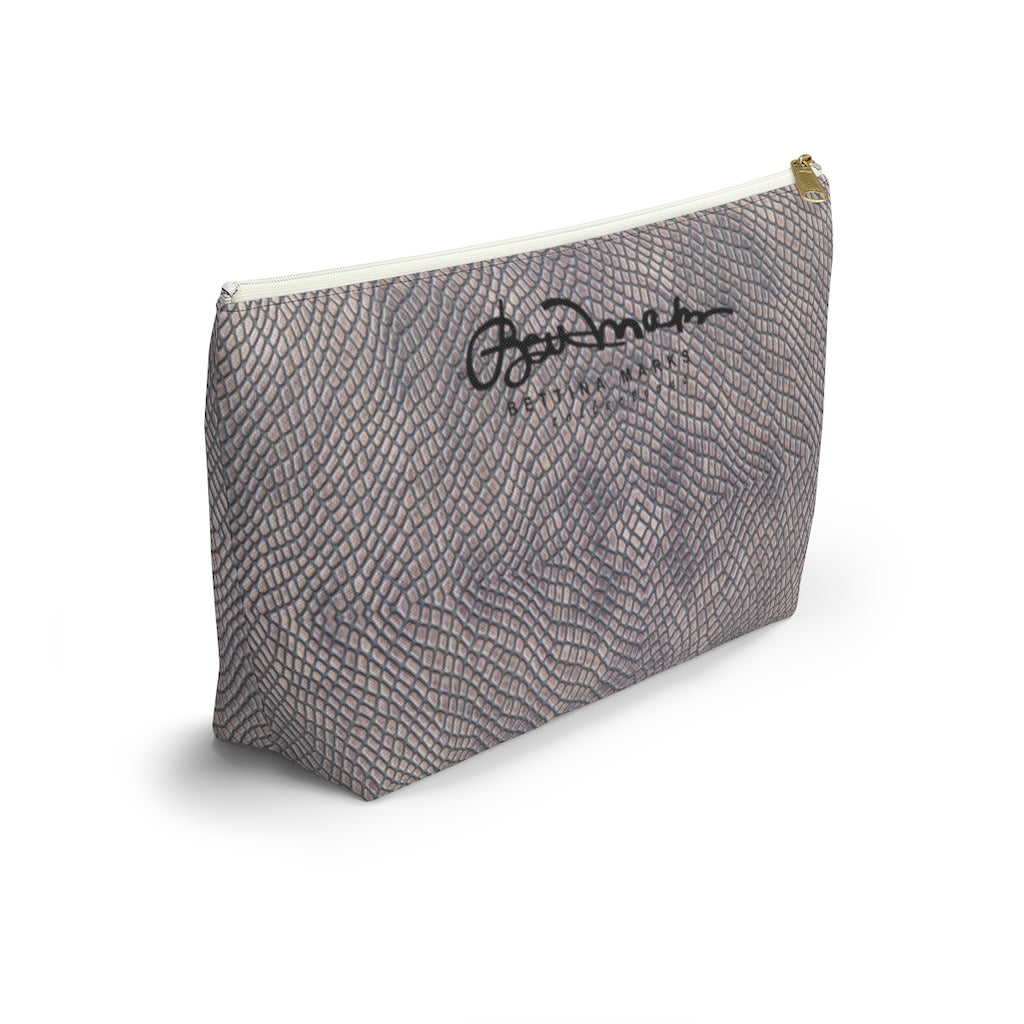 Croc Print Accessory Pouch w T-bottom