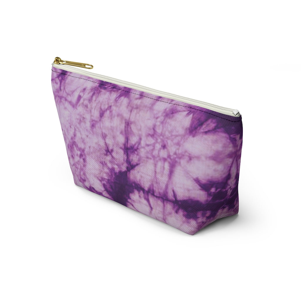 Purple Tie Dye Accessory Pouch w T-bottom