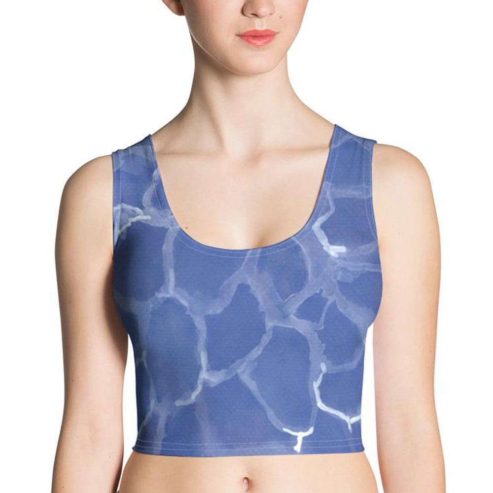 Blue Pool Crop Top