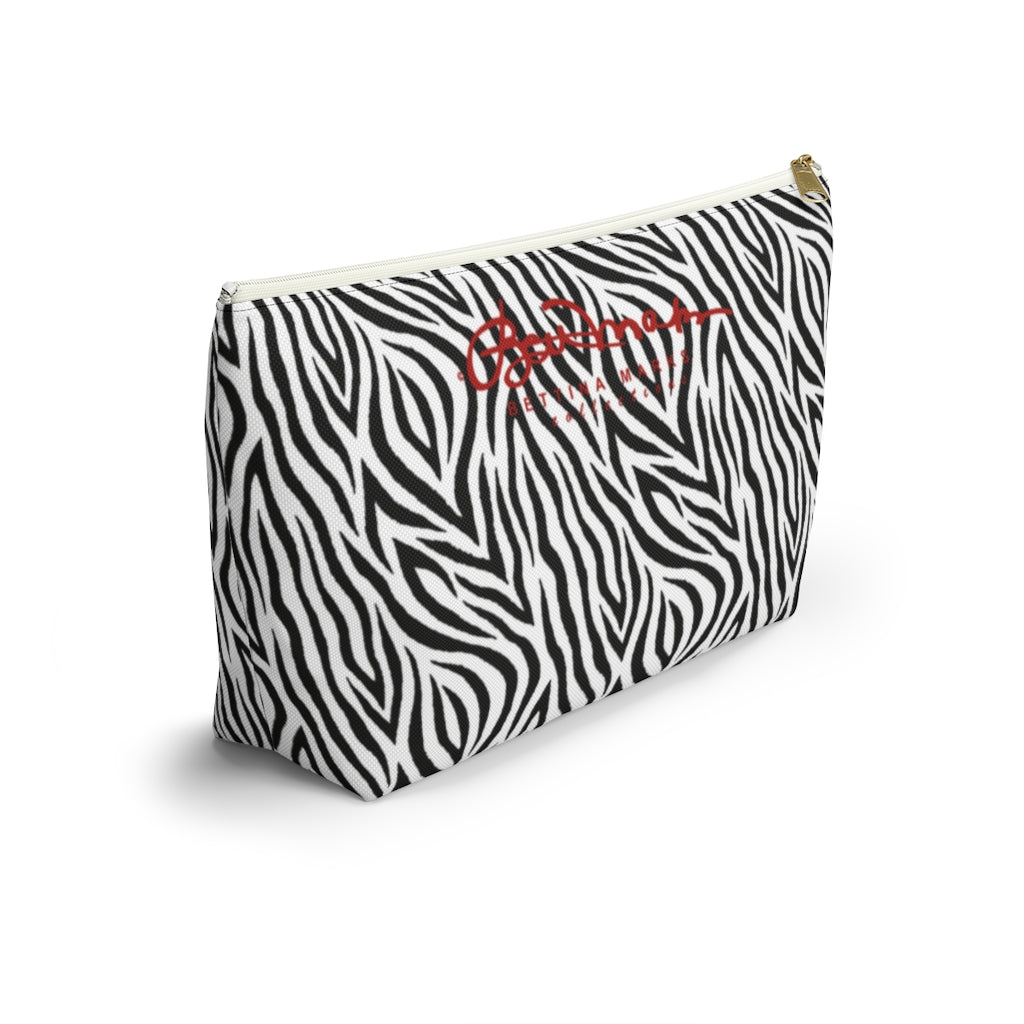 Zebra Accessory Pouch w T-bottom