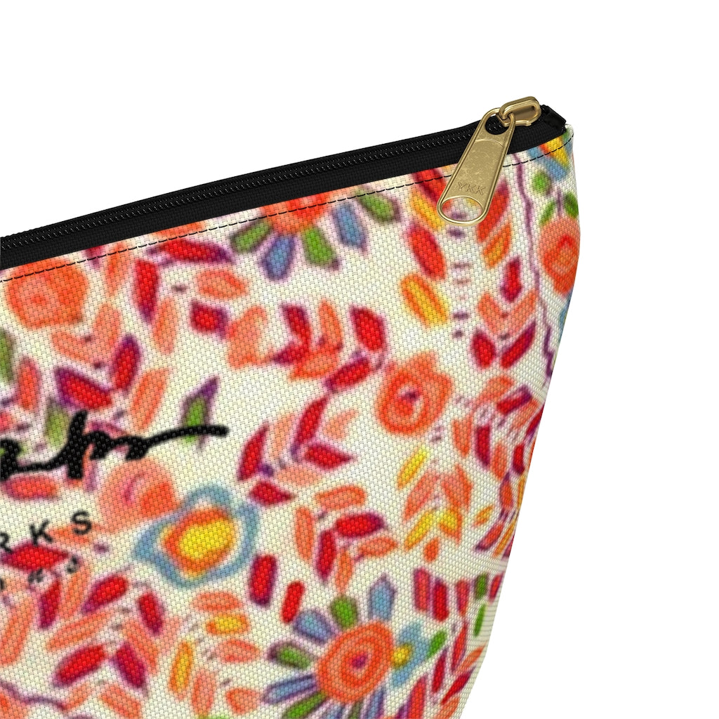 Retro Paisley Accessory Pouch w T-bottom