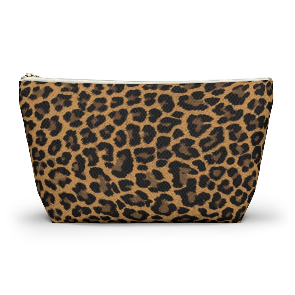 Leopard Accessory Pouch w T-bottom