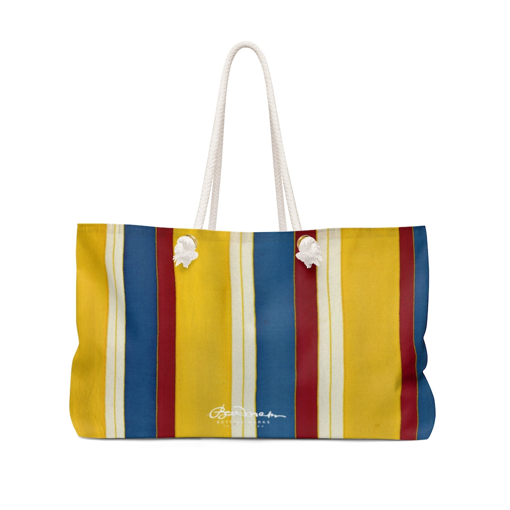 French Beach Chair Stripe Weekender Bag