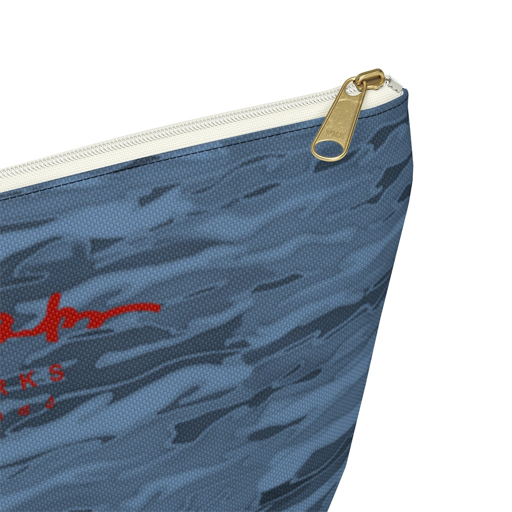 Steel Blue Camouflage Lava Accessory Pouch w T-bottom