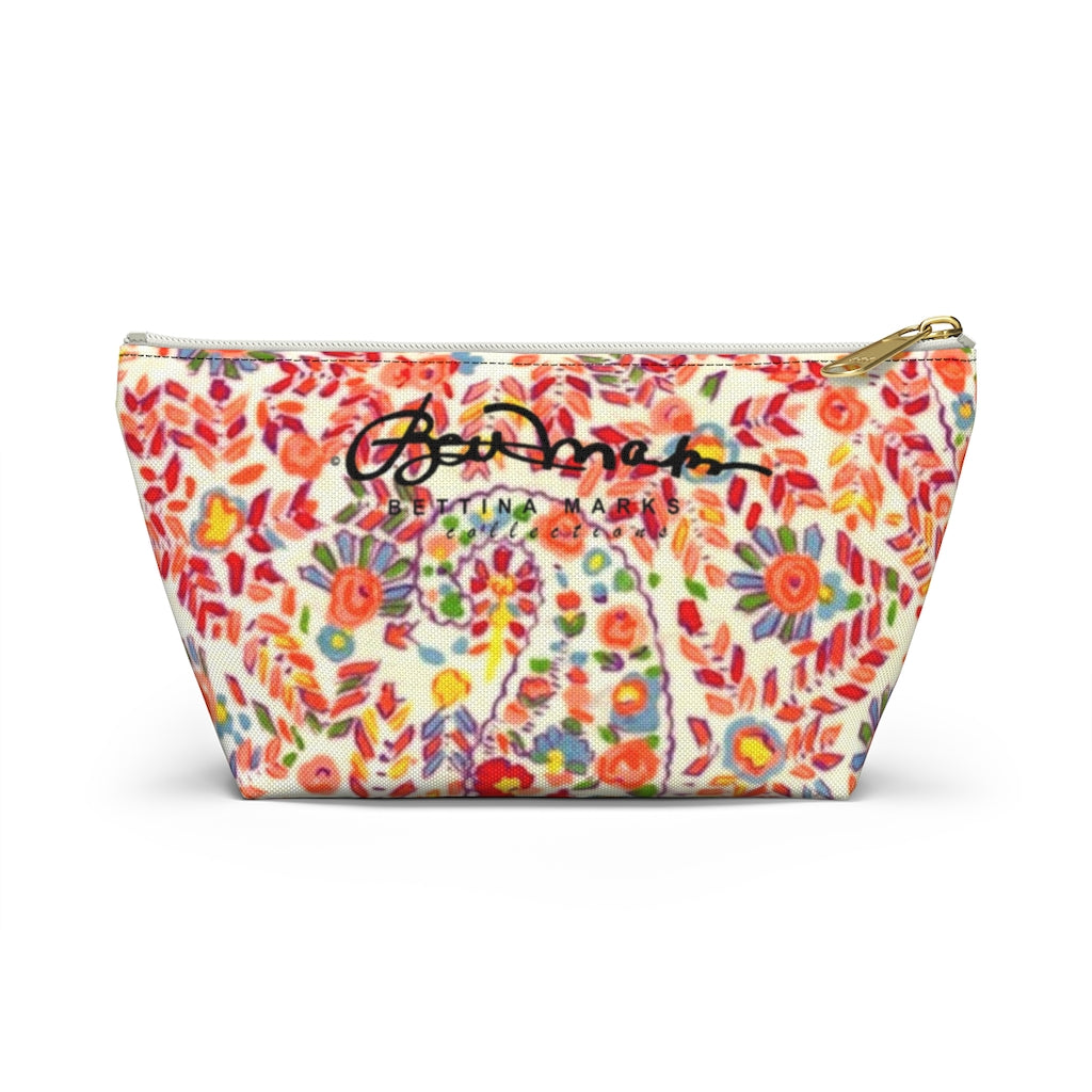 Retro Paisley Accessory Pouch w T-bottom