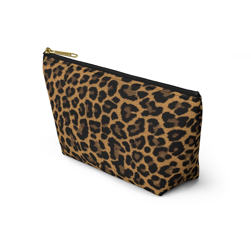 Leopard Accessory Pouch w T-bottom